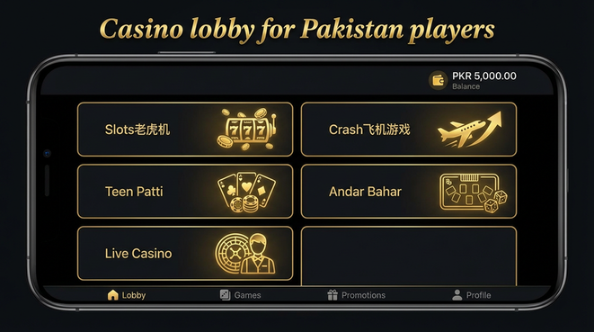 Lobby view of bet786 for Pakistan users - 4